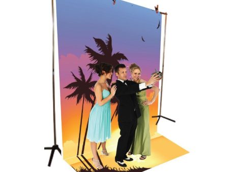 Tropical Island Sunset Vinyl Photography Backdrop Fashion