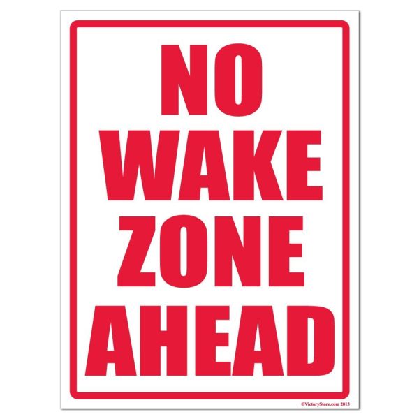 No Wake Zone Ahead Sign or Sticker Supply