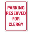 Parking Reserved for Clergy Sign or Sticker Online Hot Sale