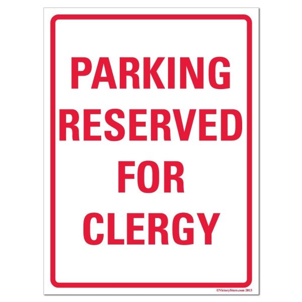 Parking Reserved for Clergy Sign or Sticker Online Hot Sale