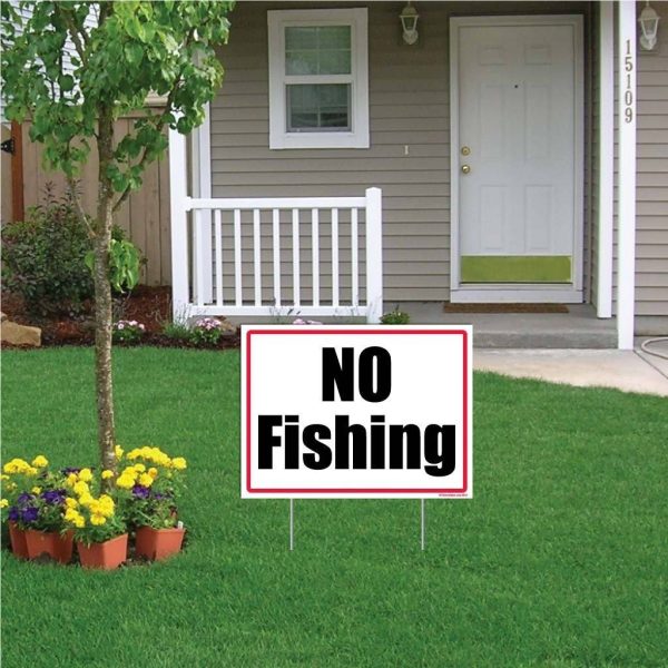 No Fishing Sign or Sticker Fashion