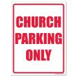 Church Parking Sign or Sticker Cheap