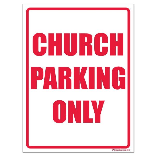 Church Parking Sign or Sticker Cheap