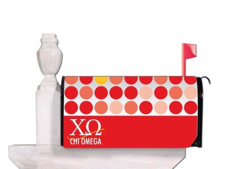 Chi Omega Dotted Magnetic Mailbox Cover Sale