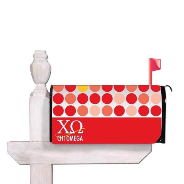 Chi Omega Dotted Magnetic Mailbox Cover Sale