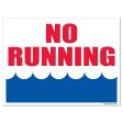 No Running Pool Sign or Sticker For Sale