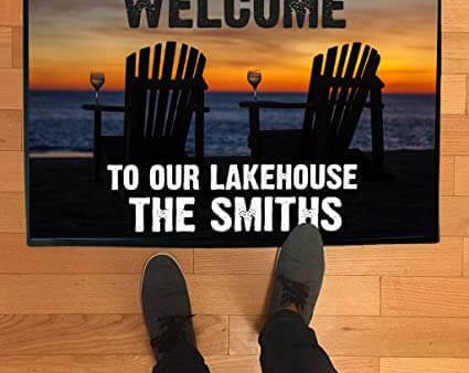 Custom Welcome to our Lake House Doormat Sale