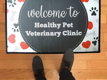 Custom Veterinary Clinic Doormat For Sale