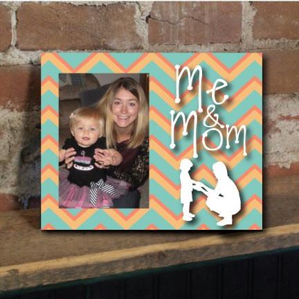 Me and Mom Chevron Picture Frame Hot on Sale