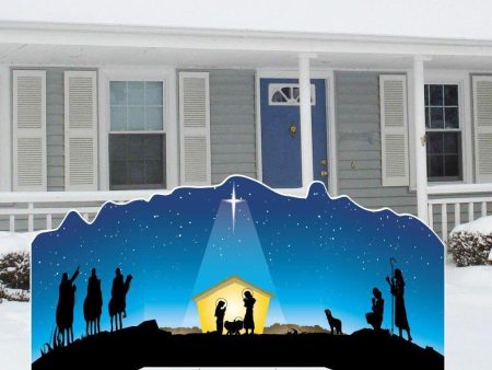 Christmas Nativity Lawn Sign | 6 EZ Stakes Included Online Hot Sale