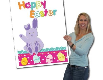 2 x3  Giant Colorful Happy Easter Greeting Card Hot on Sale