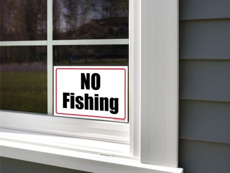 No Fishing Sign or Sticker Fashion