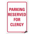 Parking Reserved for Clergy Sign or Sticker Online Hot Sale