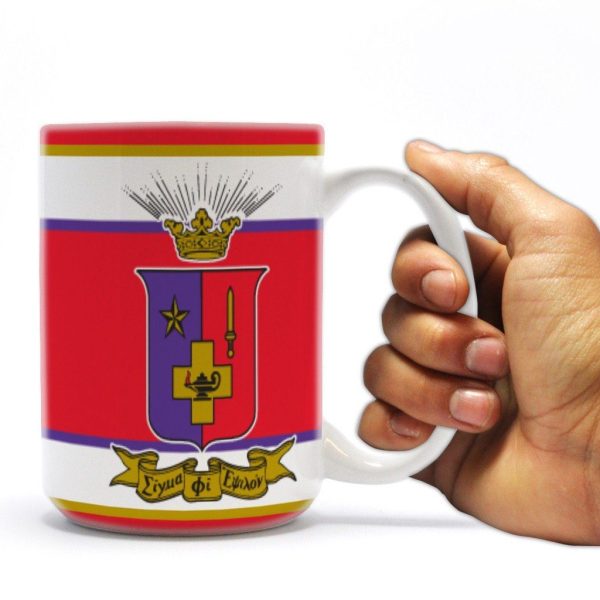 Sigma Phi Epsilon 15oz Red Striped Coffee Mug Online now