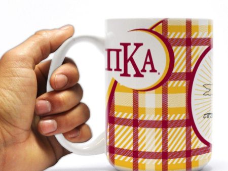 Pi Kappa Alpha 15oz Plaid Coffee Mug on Sale