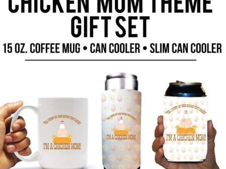 Chicken Theme Coffee Mug & Can Cooler Gift Pack Online now