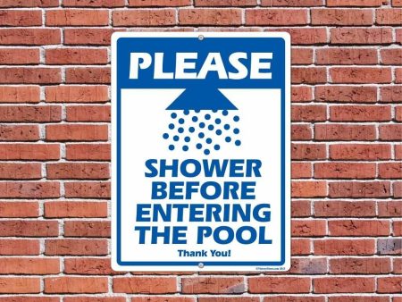 Shower Before Entering The Pool Sign or Sticker - #4 on Sale