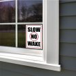 Slow No Wake Sign or Sticker Supply