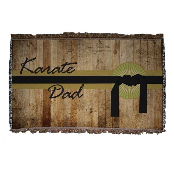 Karate Dad Woven Blanket Fashion