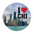 Chicago Skyline Mug & Car Decal Gift Set Fashion