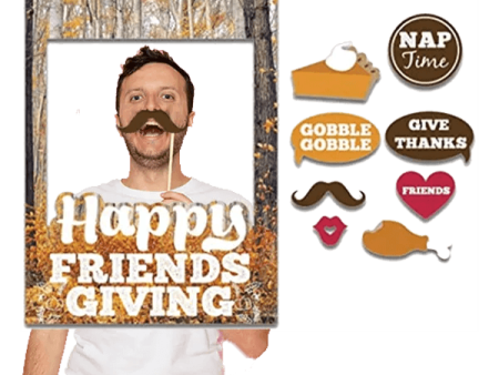 Happy Friendsgiving Photo Booth Frame & Props Online Sale