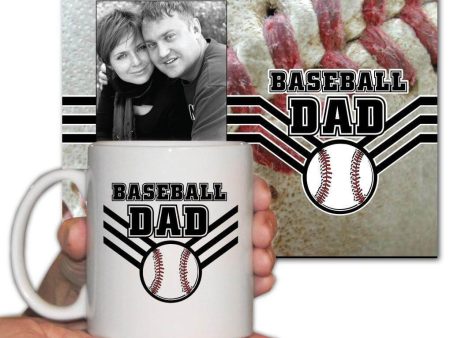 Baseball Dad Picture Frame and 11oz. Coffee Mug Office Set For Cheap