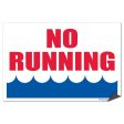 No Running Pool Sign or Sticker For Sale