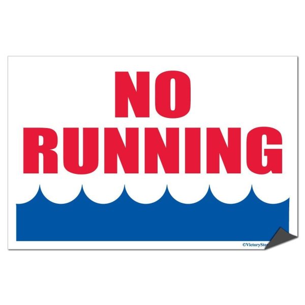 No Running Pool Sign or Sticker For Sale