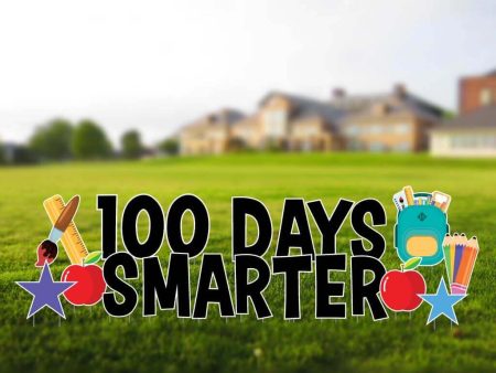 100 Days Smarter School Yard Card Signs, 21 pc Set on Sale