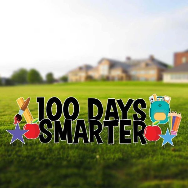 100 Days Smarter School Yard Card Signs, 21 pc Set on Sale