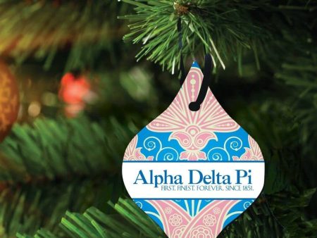 Alpha Delta Pi Tapered Ornament Set of 3 Online Hot Sale