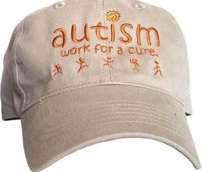 Autism Awareness Work for a Cure Khaki Baseball Hat Online Hot Sale