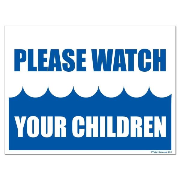 Please Watch Your Children Pool Sign or Sticker Online