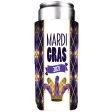 Custom Mardi Gras Banner & Can Cooler Set Fashion