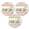 Delta Zeta Circle Shapes Ornament Set of 3 For Cheap