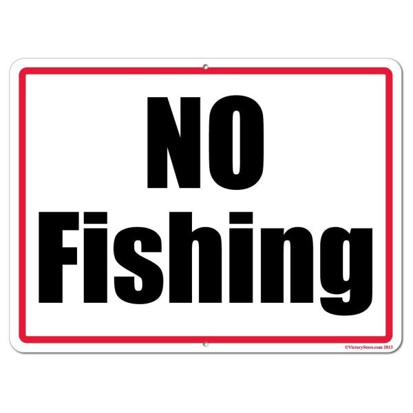 No Fishing Sign or Sticker Fashion