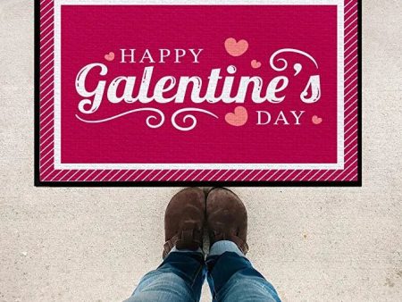 Pink Bubble Heart | Galentine s Day Doormat Sale