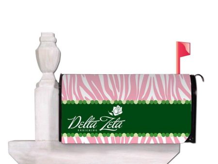 Delta Zeta Zebra Striped Magnetic Mailbox Cover Sale