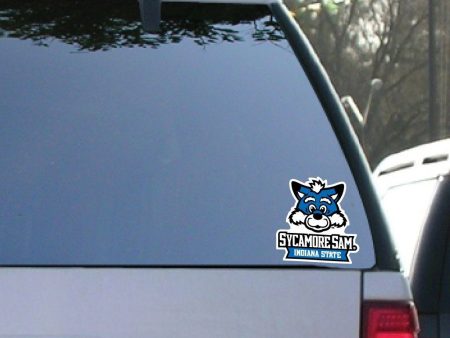 Indiana State University Sycamore Sam Window Decal Set of 2 Supply