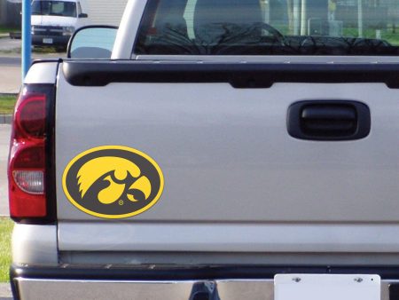 7.5  Iowa Hawkeye Tigerhawk Oval Car Magnet, Set of 2 Sale