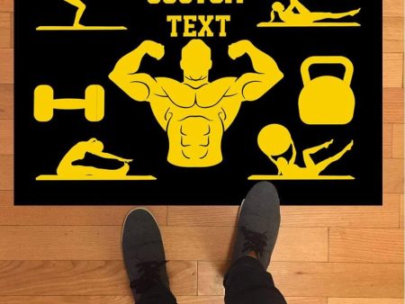 Custom Gym & Fitness Center Large Doormat Online Sale