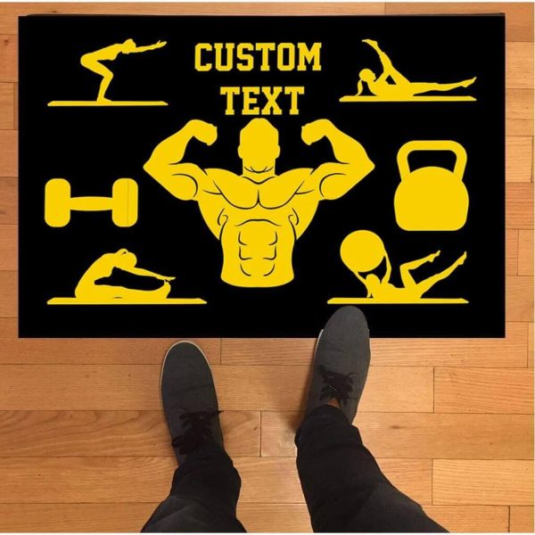 Custom Gym & Fitness Center Large Doormat Online Sale