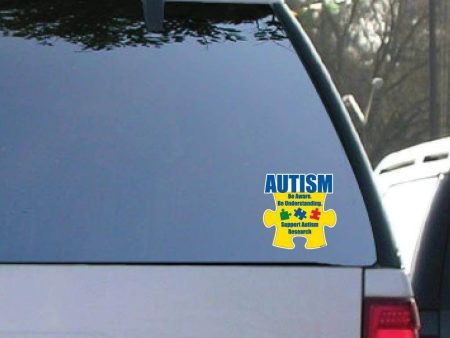 Autism Awareness Puzzle Piece  Be Aware...  Vinyl Decal Supply