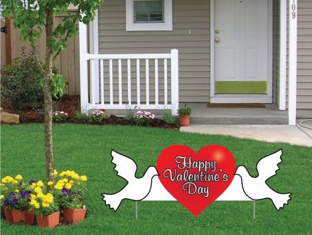 2  x 4   Happy Valentine s Day Yard Sign | Dove For Cheap