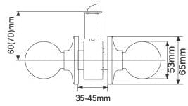 RAIDER Combination Entrance Cylindrical Knob Lockset D D 3871 Antique Copper (AC) for Office or Front Door For Cheap