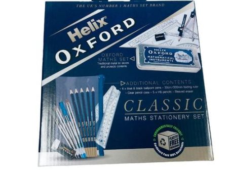 Helix Oxford Math Set with Assorted School Supplies - Discover the Helix Oxford Math Set with a variety of school supplies that students love! Ideal for students of various subjects such as math, geometry, trigonometry and design technology - 463032 For Sale